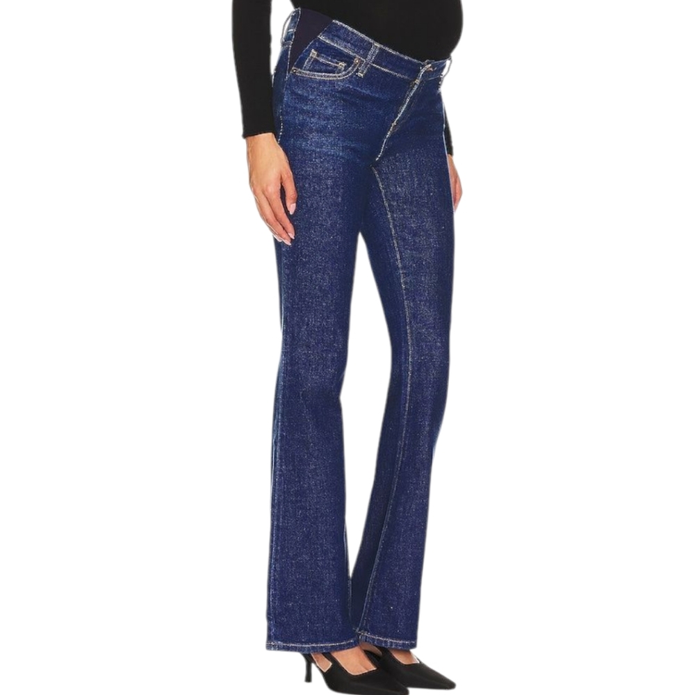 Hatch Revolve Under Belly The Flare Leg Maternity Jean In True Blue 24
